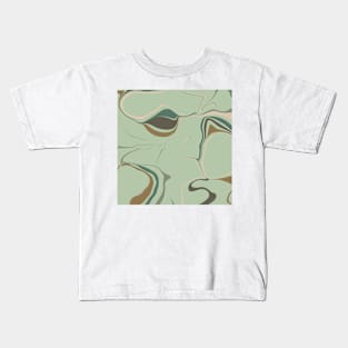 Abstract army green & pink Kids T-Shirt